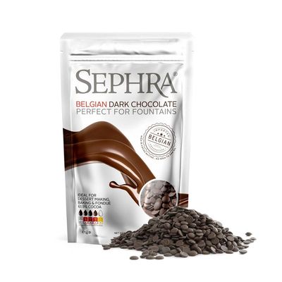 Sephra Fountain-ready Belgian Dark Chocolate 2lb Bag - Ideal for Melting