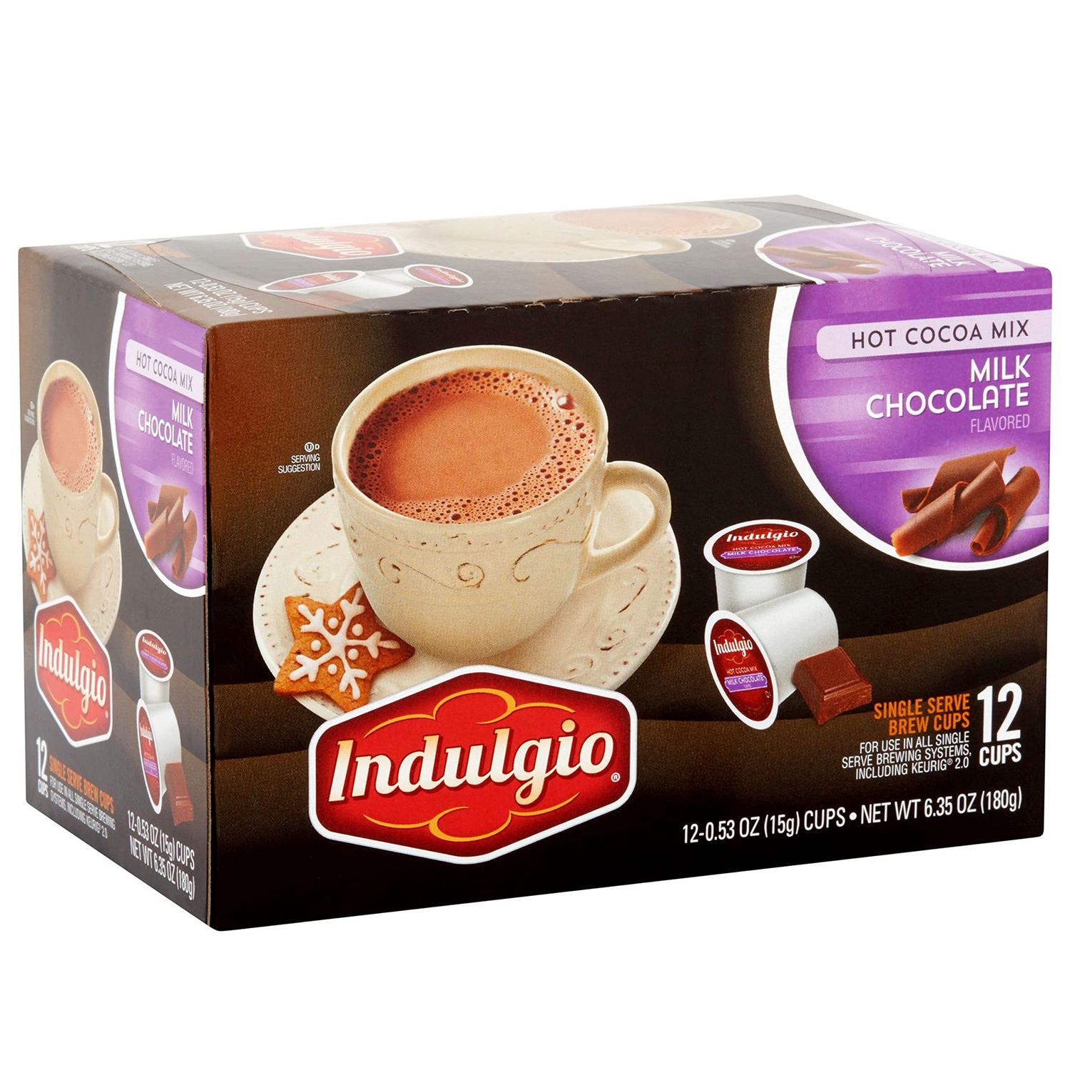 Trilliant Fg013073 Indulgio Milk Chocolate Hot Cocoa Single Serve Brew Cup
