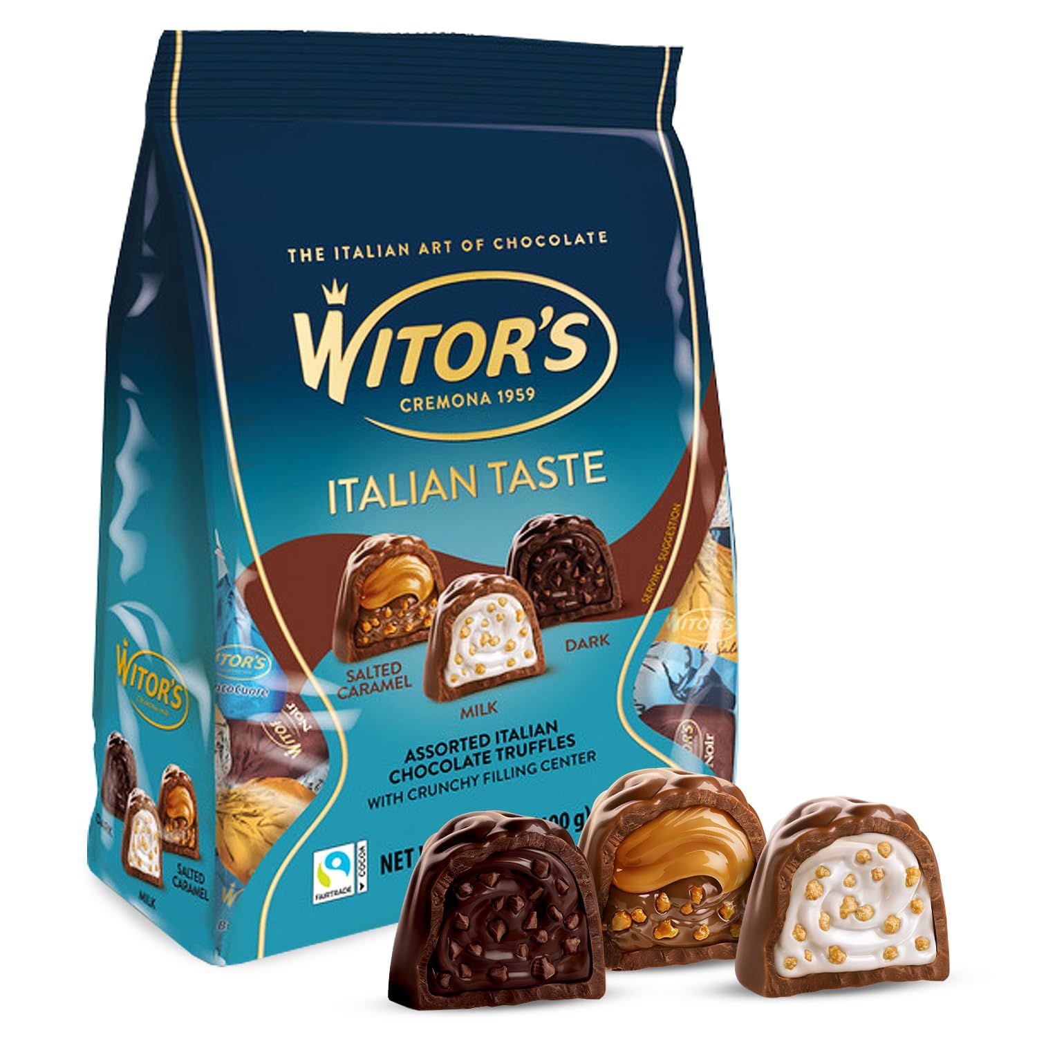 Witor&#39;s Chocolates Bulk Bags, Chocolate Truffles with Creamy Filling and Crispy Centers, Made in Italy, Perfect for Gifting (14.11 Ounce, Everyday Variety)