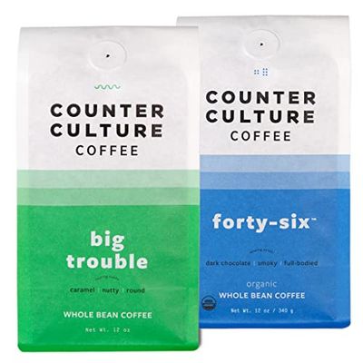 Counter Culture Coffee - Whole Bean Coffee - Multi-Pack - One 12oz Bag of Each (Big Trouble and Forty-Six)