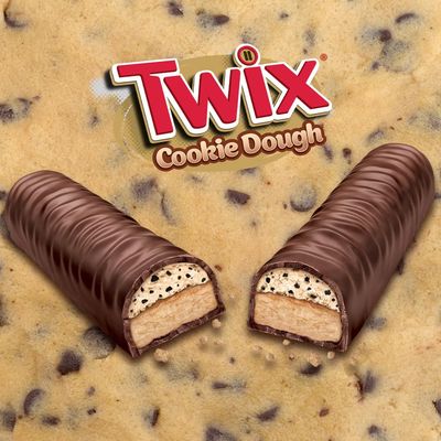 TWIX Cookie Dough Milk Chocolate Bars, Share Size, 20 Piece Bulk Box