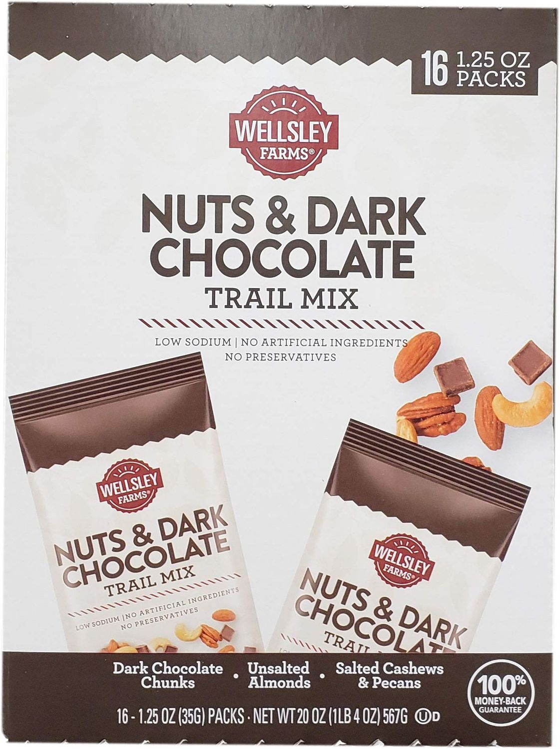 Wellsley Farms Nuts &amp; Dark Chocolate Trail Mix, 16 Pk./1.25 Oz 20 Oz ()