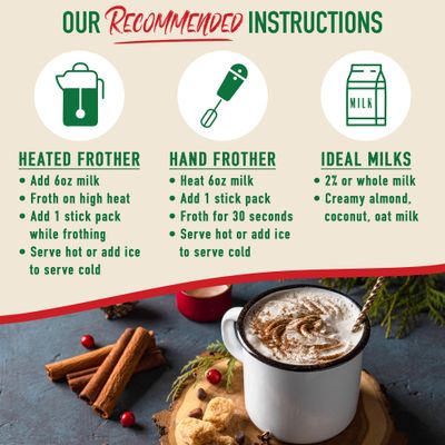 Caffelatto Milk Chocolate Hot Cocoa, Gourmet Single Serve Sticks for Milk Frothers, Hot Chocolate, Christmas Holiday Gift, 9 Count