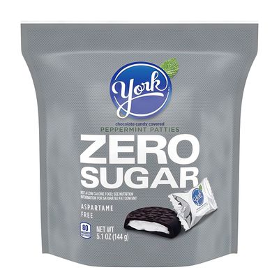 YORK Zero Sugar Chocolate Peppermint Patties Candy, Individually Wrapped, Aspartame Free, 5.1 oz Bag (Pack of 2) (2)
