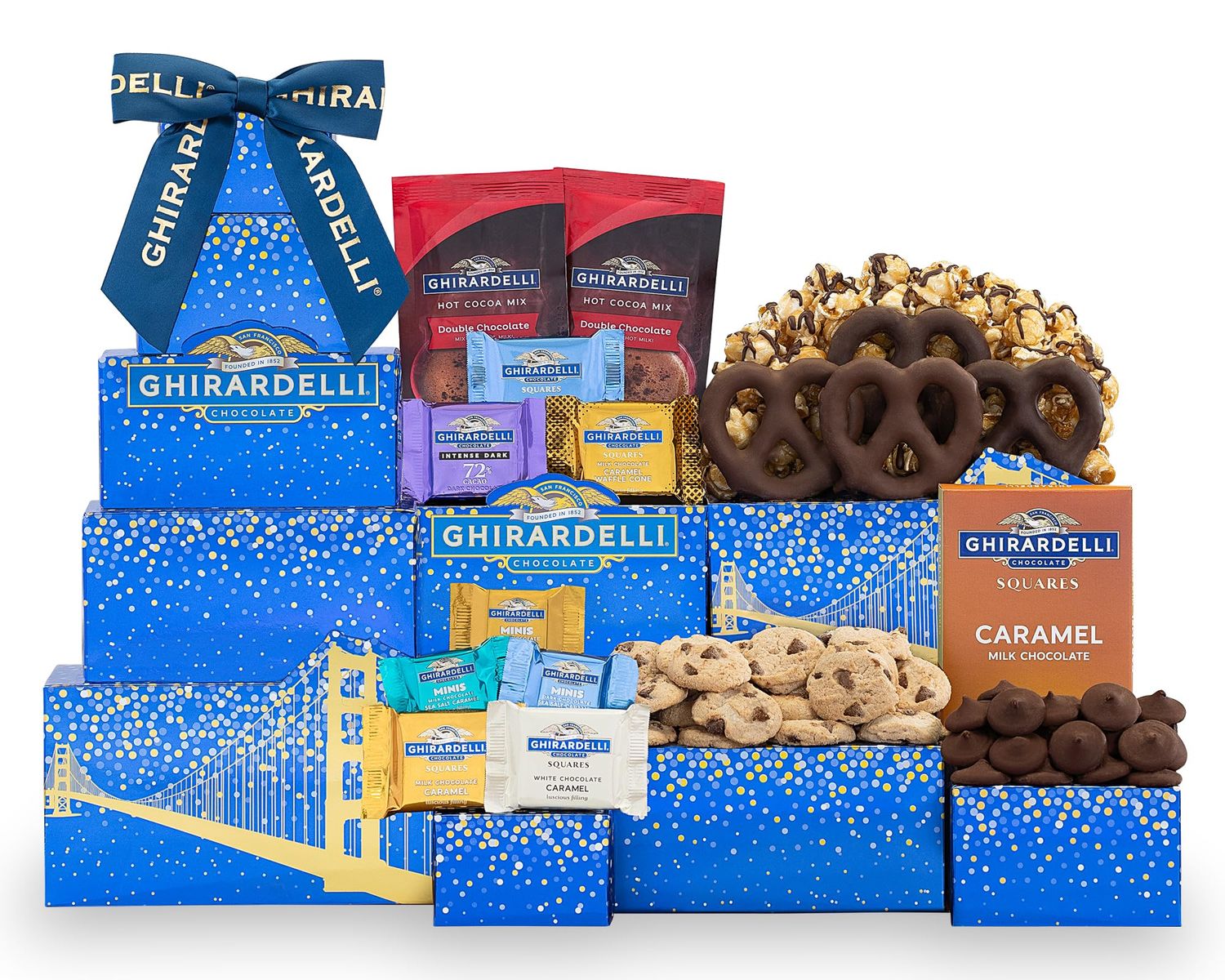 Deluxe Ghirardelli Chocolate Tower by Wine Country Gift Baskets