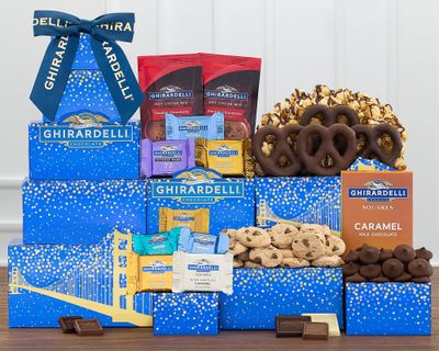 Deluxe Ghirardelli Chocolate Tower by Wine Country Gift Baskets