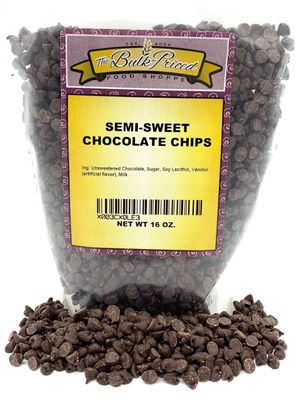 Mini Semi-Sweet Chocolate Chips (1lb. Resealable Zip Lock Stand Up Bag)