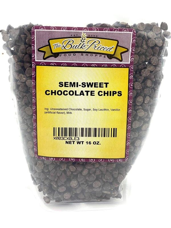 Mini Semi-Sweet Chocolate Chips (1lb. Resealable Zip Lock Stand Up Bag)