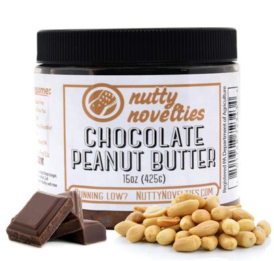 Nutty Novelties Chocolate Peanut Butter - High Protein, Healthy Peanut Butter - All-Natural Peanut Butter Free of Cholesterol, Preservatives &amp; Salt - 100% Vegan Peanut Butter - 15 Ounces