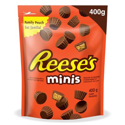 REESE Chocolate Candy Peanut Butter Cups, Minis, 400g/14.1oz. (Imported from Canada)