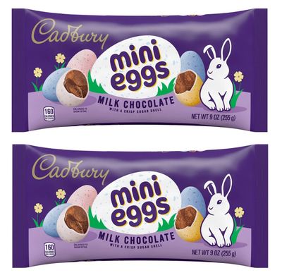 Mini Eggs Milk Chocolate, 2 packs 9 ozCADBURY Creamy Milk Chocolate Cadbury Mini Eggs, Perfect Cadbury Eggs for Special Occasions, Premium Candy Eggs for All Ages