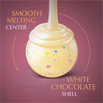 Lindt LINDOR Birthday Cake White Chocolate Truffles, White Chocolate Candy with Smooth, Melting Truffle Center, 8.5 oz.