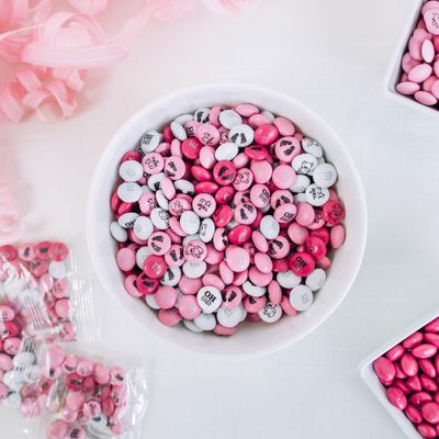 M&amp;M'S It's A Girl Milk Chocolate Candy, 2lbs of Pink &amp; White Bulk M&amp;M'S with It's A Girl Themed Icons, Baby Shower Dcor, Birth Announcements &amp; Gender Reveal Parties