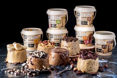 Halva Kingdom, Halva Bucket, Vegan Dessert | Healthy Ingredients, Gluten Free, Kosher Certified, Pure Sesame Seeds, Halva Bucket - 400 Gram (Chocolate Hazelnut)