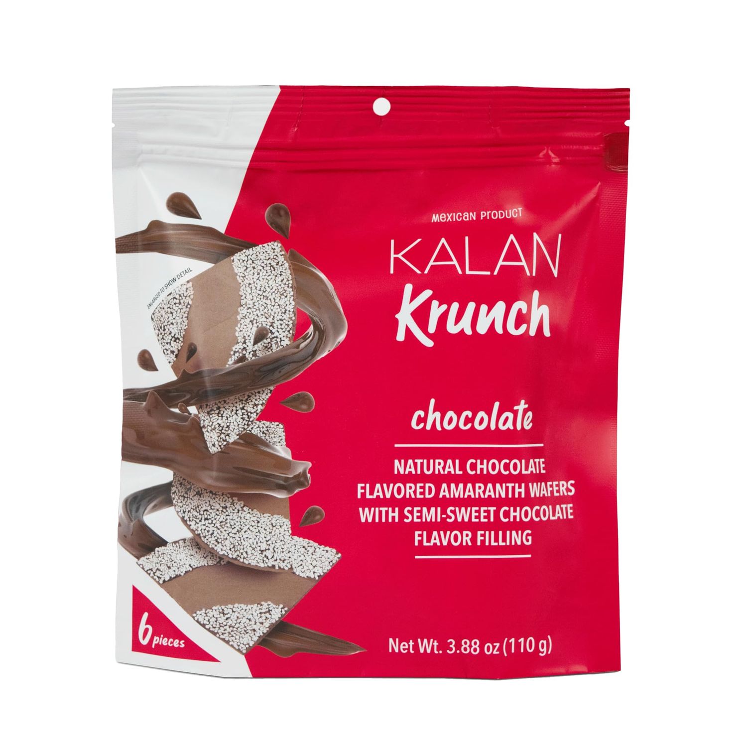 Kalan Krunch Chocolate Natural Flavored Amaranth Wafers, Pack of 1, 3.88 oz