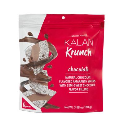 Kalan Krunch Chocolate Natural Flavored Amaranth Wafers, Pack of 1, 3.88 oz
