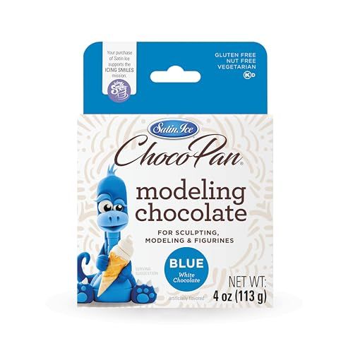 Satin Ice Chocopan Blue Modeling Chocolate, 4 Ounce