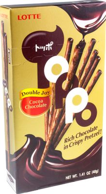 Lotte Toppo Cocoa Chocolate Pretzel, 1.41oz (Pack of 10)