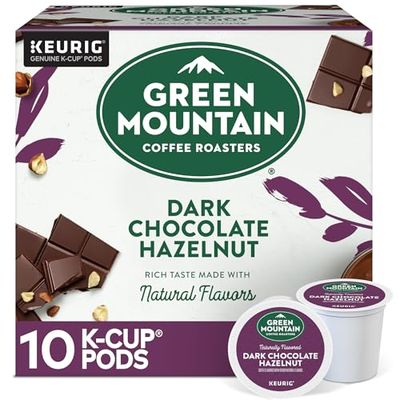 Green Mountain Coffee Roasters Dark Chocolate Hazelnut Coffee, Keurig Single Serve K-Cup Pods, 10 Count