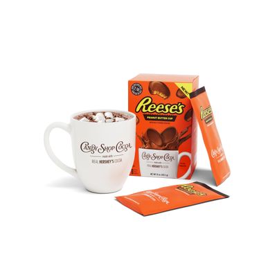 Candy Shop Cocoa REESE'S Peanut Butter Cup Cocoa Mix Hot Chocolate Make Hot or Iced Cocoa Made With Real Milk Gluten Free 1.25 oz packet (24 count)