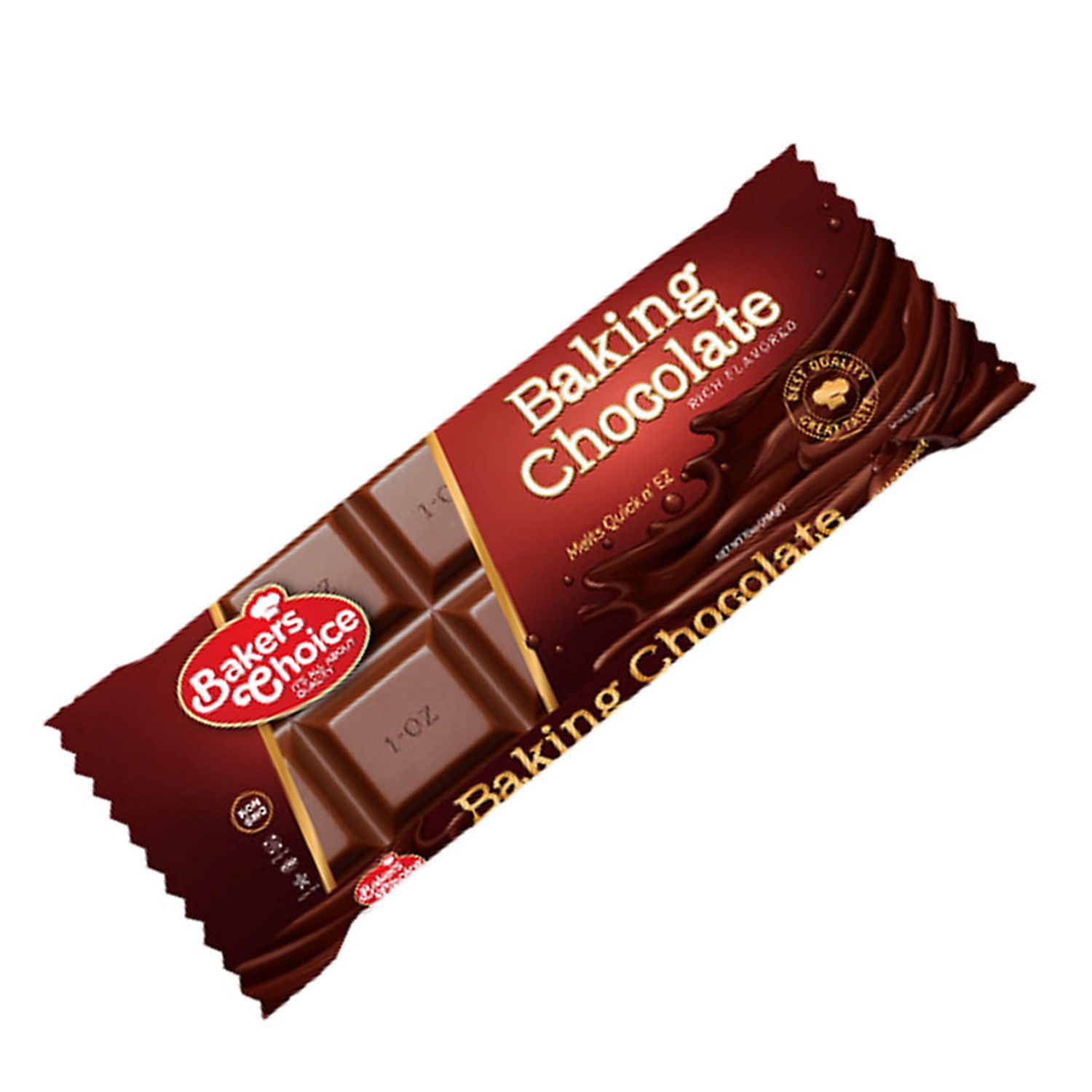 Baker&#39;s Choice Baking Chocolate Bar - Chocolate Easy Melt Bar - Kosher, Non-Dairy, Vegan and Non GMO - 10 oz (284g)