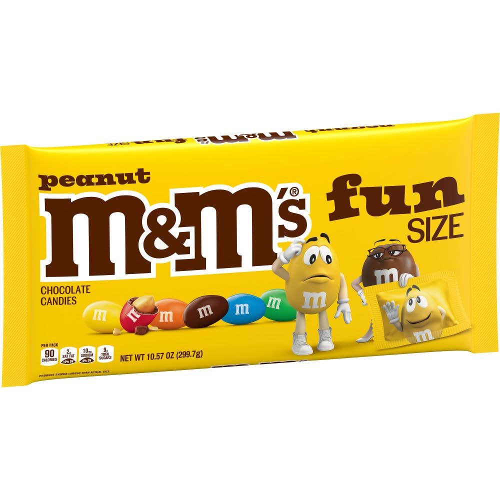 M&amp;M&#39;S Fun Size Peanut Milk Chocolate Candy, 10.57 oz Bag