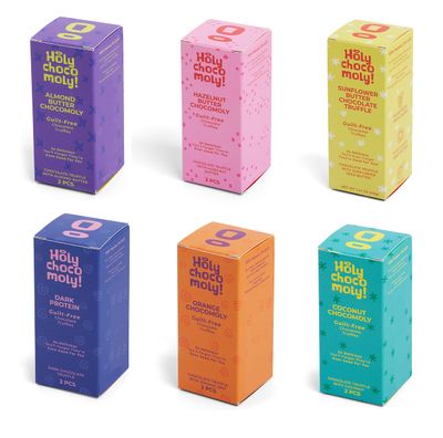Guilt-Free Chocolate Truffles - Variety Sampler | Low in Refined Sugar, Low Calories, Made With Dates and Real Nut Butters | Healthy On-the-go Snack | 2 Truffles/Box,12 truffles