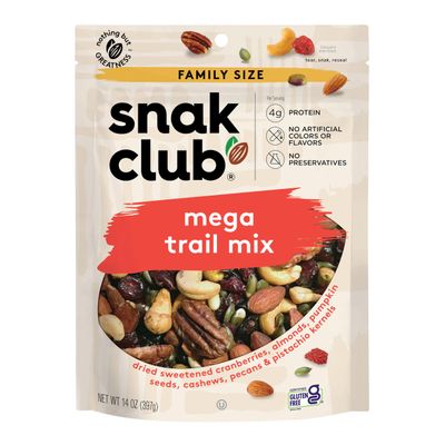 Snak Club Mega Trail Mix, Family Size, 14 Ounce