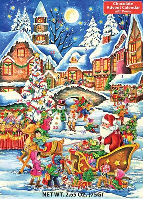 Santa&#39;s Here Chocolate Advent Calendar 2.65 oz (75 g)