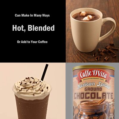 Caffe DVita Mexican Spiced Ground Chocolate 1 lb. can (16 oz.)