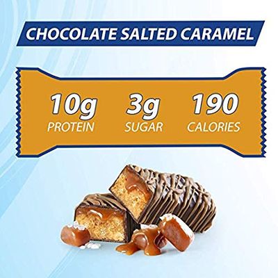 Pure Protein Bars, High Protein, Nutritious Snacks to Support Energy, Low Sugar, Gluten Free, Chocolate Salted Caramel, 1.76oz, 4 Pack