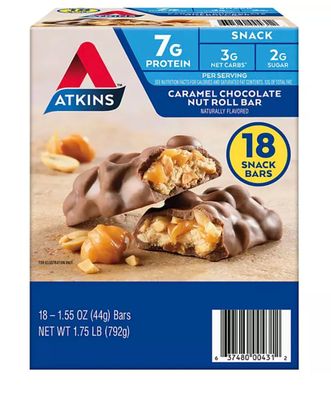 Valpa Products Atkins Balanced Lifestyle Variety Pack, Meal Bars + Snack Bars + Endulge Treats (15 ct.) (Caramel Chocolate)