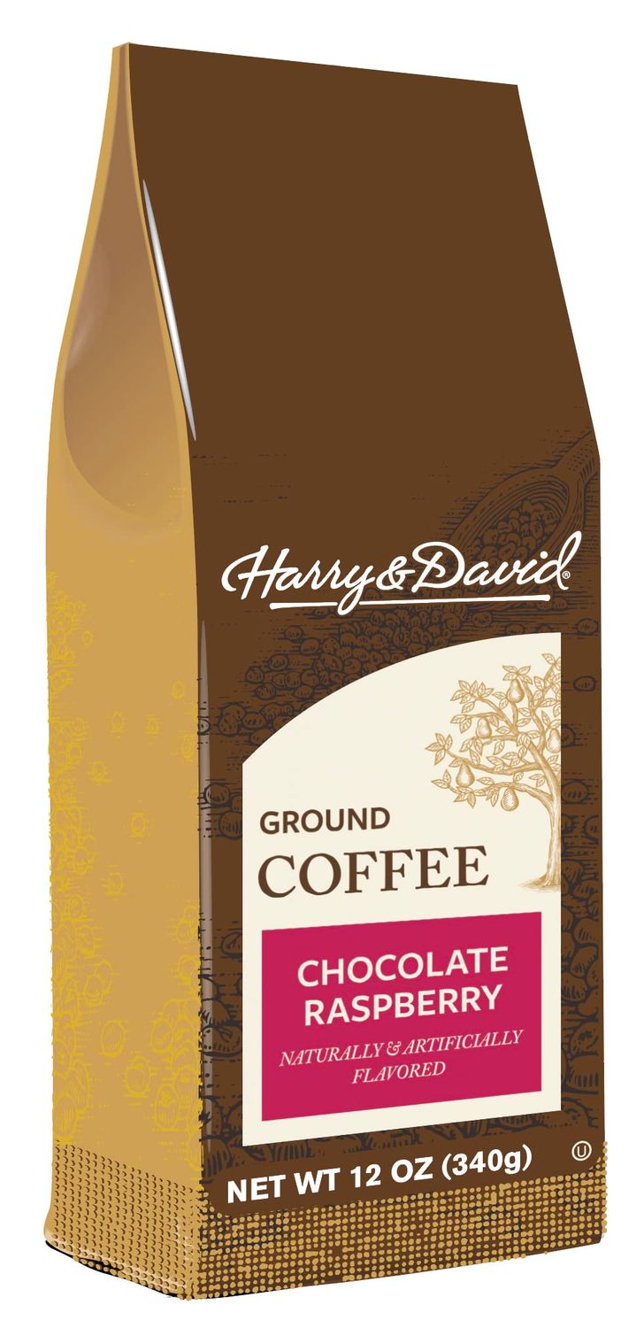 Harry &amp; David Ground Coffee, Chocolate Raspberry, 12 oz bag