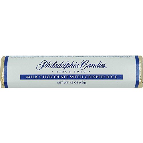 Philadelphia Candies Milk Chocolate with Crisped Rice Bar 1.5 Ounce, Set of 30 (Fundraising / Individual Retail Sale)