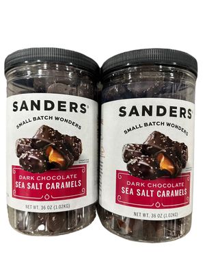 Generic Sanders Dark Chocolate Sea salt Caramels 36oz (Pack of 2), Small