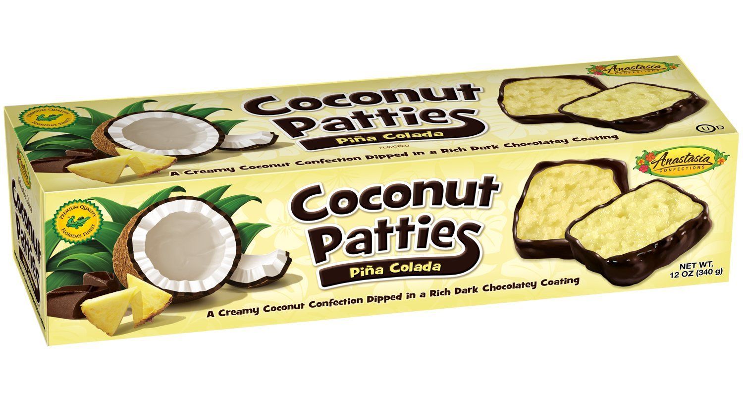 Florida&#39;s Finest Pina Colada Creamy Coconut Patties Dipped in Chocolate 12oz