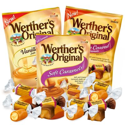 Original Chewy Caramels Variety Pack of Chocolate Covered, Vanilla Creme, and Original Caramel Chewy Candy, Pack of 3, 2.22 Ounce
