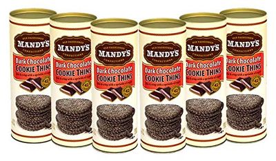Mandy's Cookie Thins, Rich Chocolate, 4.6 Ounce (Pack of 6)