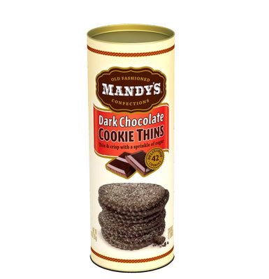 Mandy&#39;s Cookie Thins, Rich Chocolate, 4.6 Ounce (Pack of 6)