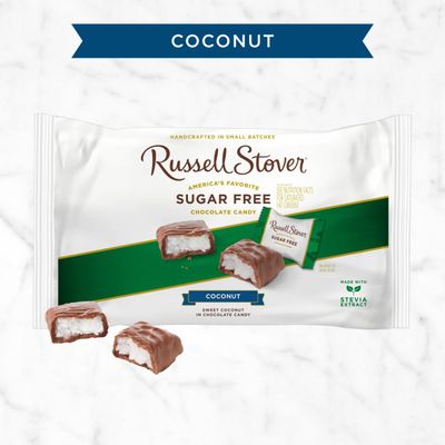 Russell Stover Sugar-Free Laydown Bag Coconut, 10 Ounce