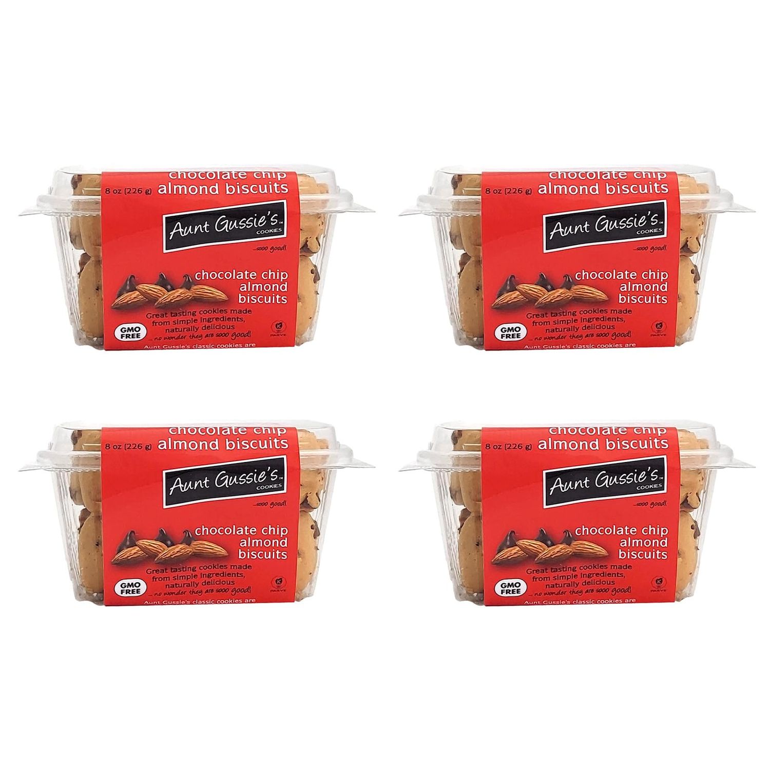 Aunt Gussie&#39;s - Classic Chocolate Chip Almond Biscuits - 4 Pack