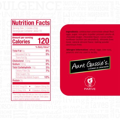 Aunt Gussie's - Classic Chocolate Chip Almond Biscuits - 4 Pack