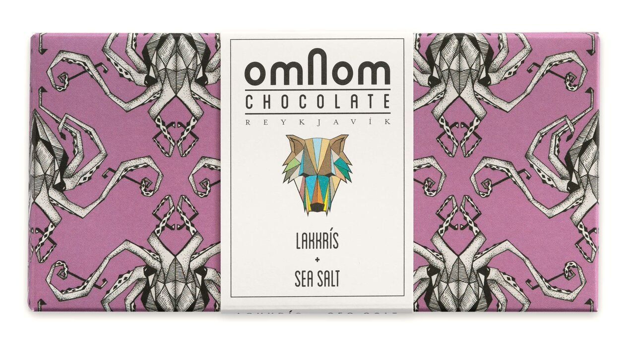 Omnom Lakkris + Sea Salt | Icelandic Bean To Bar Chocolate by OMNOM CHOCOLATE REYKJAVIK | 1 x 60g Bar