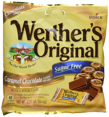 Werther&#39;s Original Sugar Free Candies, Caramel Chocolate, 2.35 Ounce