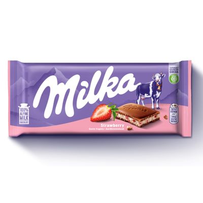 Milka Strawberry Yoghurt Chocolate - 3.2oz