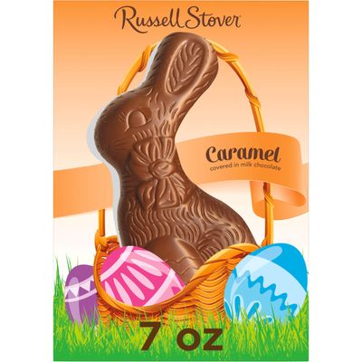 Russell Stover Caramel and Milk Chocolate Easter Bunny, 7 oz