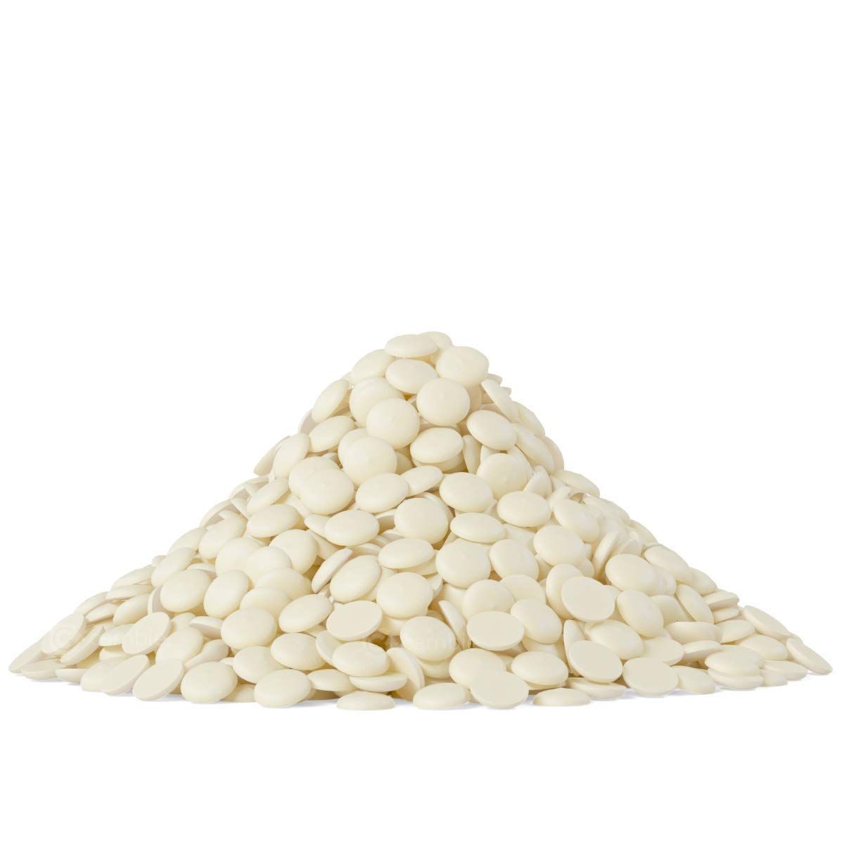 Cambie Belgian White Chocolate Couverture 28% | Belgian White Callets | For Pastry Chefs, Chocolatiers and Home Bakers | Packaged Fresh in a Resealable Pouch (2 lb)