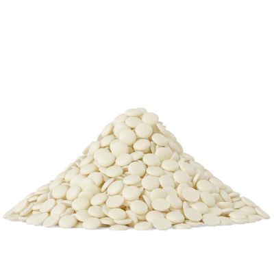 Cambie Belgian White Chocolate Couverture 28% | Belgian White Callets | For Pastry Chefs, Chocolatiers and Home Bakers | Packaged Fresh in a Resealable Pouch (2 lb)