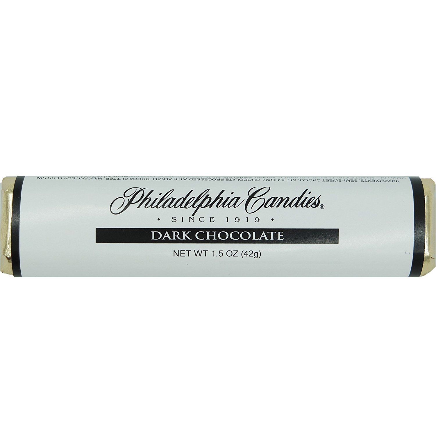 Philadelphia Candies 47% Cocoa Dark Chocolate Bar 1.5 Ounce, Set of 30 (Fundraising / Individual Retail Sale)