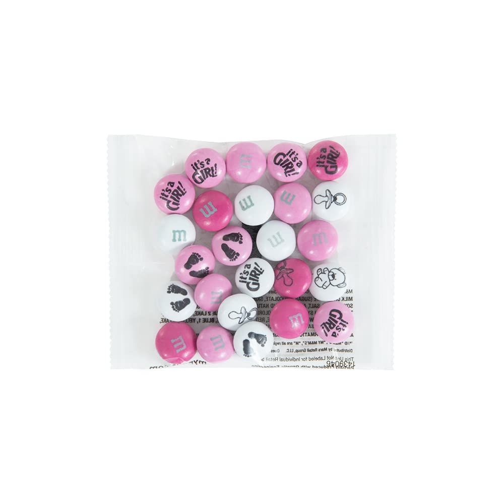 M&amp;M&#39;S Milk Chocolate Baby Girl Candy Favors (20 pack), Perfect for Gender Reveal Parties, Baby Party Giveaways and Baby Girl Party Dcor